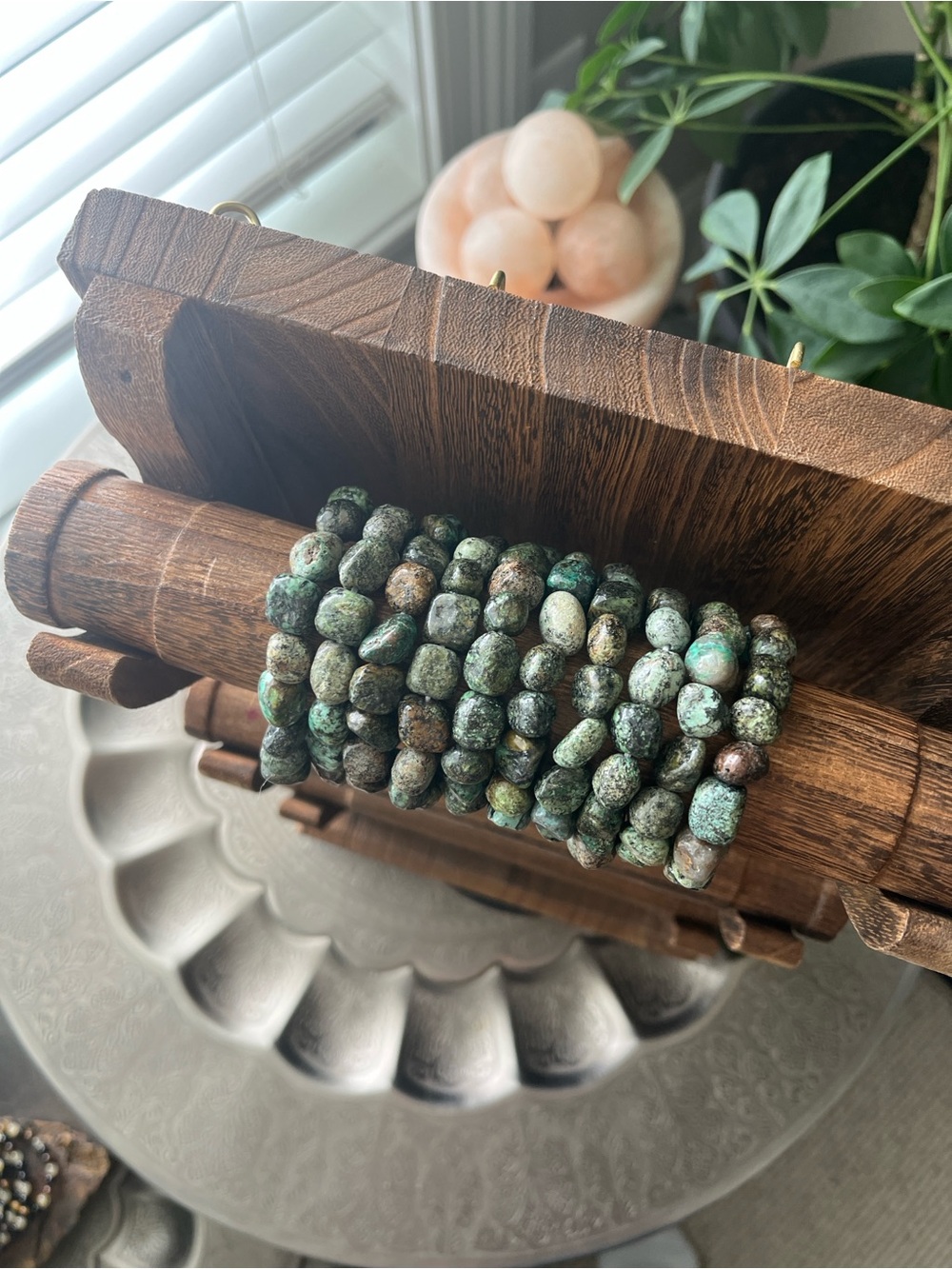 African Turquoise Tumble Bracelet - Picture 3 of 5